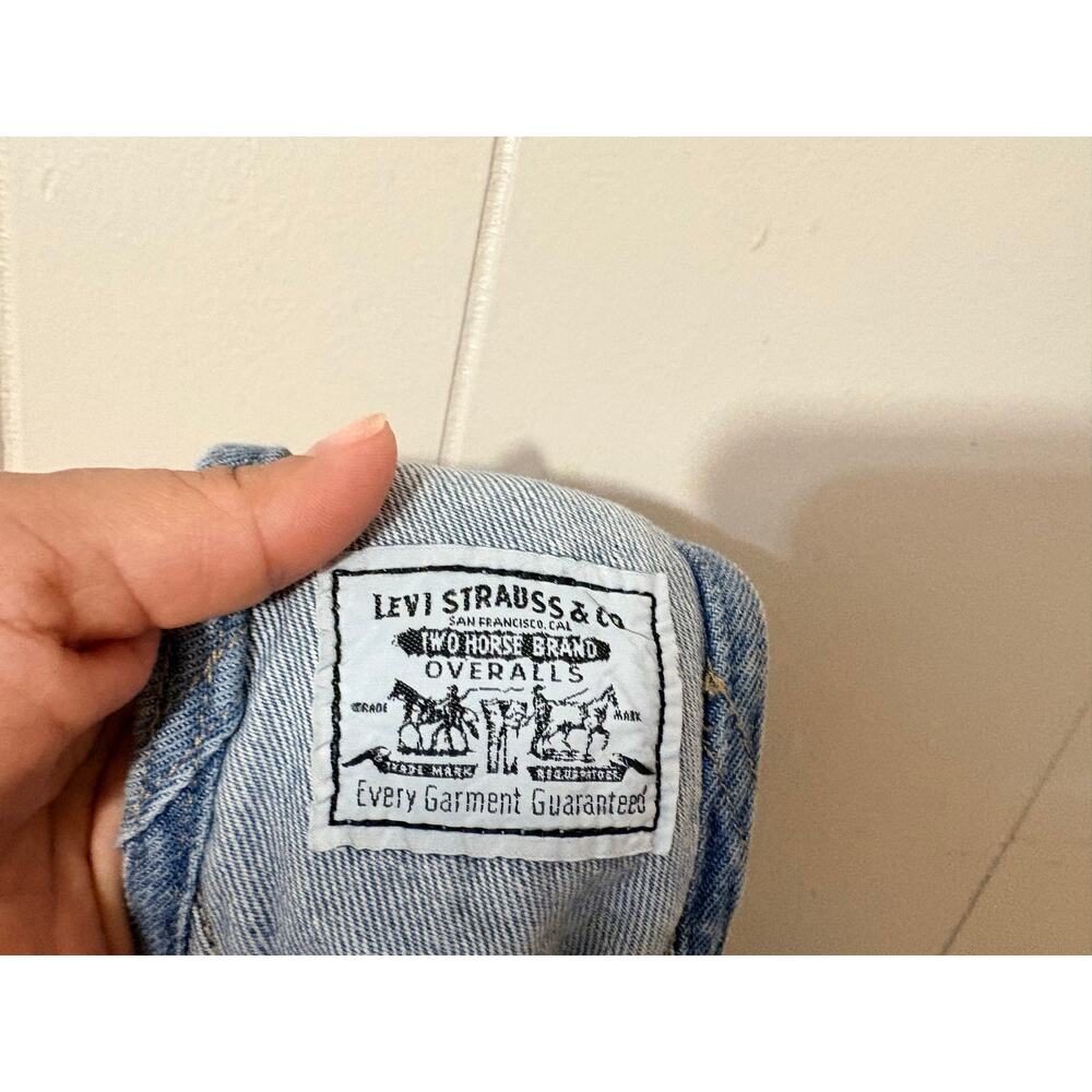 Levi’s I Will Shortalls Medium Wash Denim Overalls Shorts Size M - Picture 12 of 14